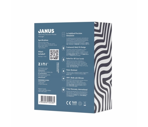 ZINI Janus Lamp Iron S Bordeaux - Compact Anatomical Prostate Device