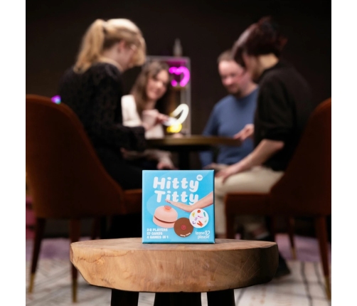 Tease & Please Hitty Titty Game - Fast-Paced Party Card Set with Bell