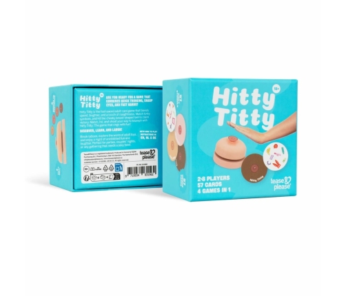 Tease & Please Hitty Titty Game - Fast-Paced Party Card Set with Bell