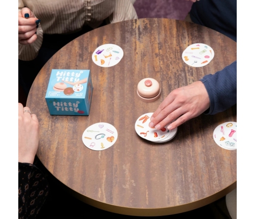 Tease & Please Hitty Titty Game - Fast-Paced Party Card Set with Bell