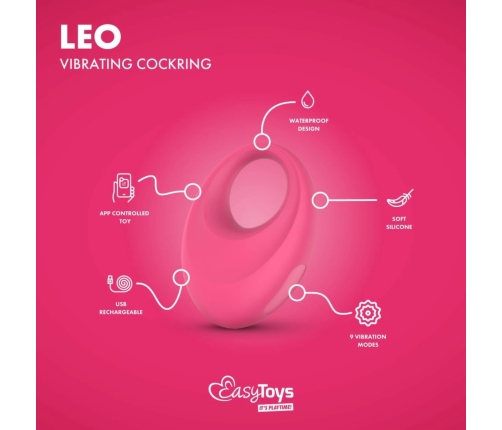 EasyConnect Leo App-Controlled Vibrating Silicone Fitness Ring Black