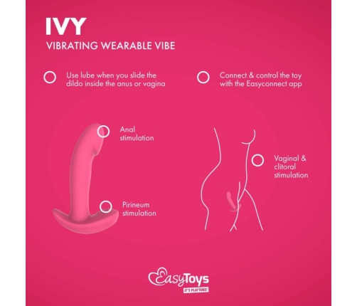 EasyConnect Ivy Wearable App-Controlled Intimate Device, Purple, Compact