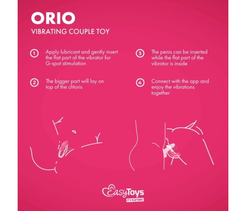 EasyConnect Orio Intimate Duo Device App-Controlled, Violet, Compact Size