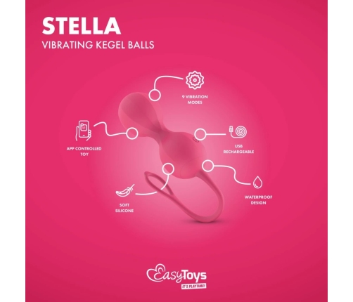 EasyConnect Stella App-Controlled Vibrating Pelvic Floor Trainer, Pink