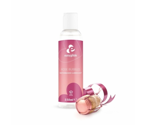 EasyGlide Rose Bubbles Water-Based Lubricant 150ml, pH-Balanced Formula