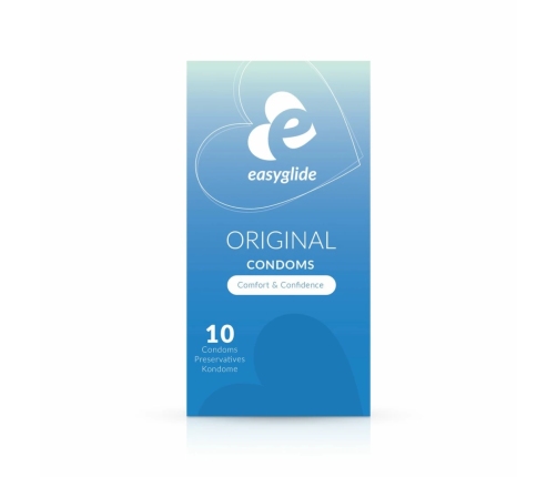 EasyGlide Original Natural Latex Condoms 10 pcs Anatomical Fit