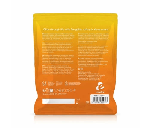 EasyGlide Flavored Latex Condoms 40 pcs - Assorted Fruit Aroma, Anatomical Fit