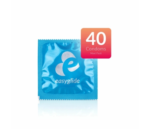 EasyGlide Ribs & Dots Intimate Protection Condoms 40 pcs Anatomical Fit