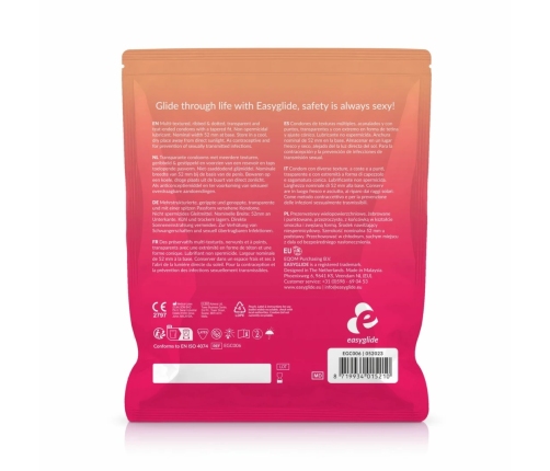 EasyGlide Ribs & Dots Intimate Protection Condoms 40 pcs Anatomical Fit