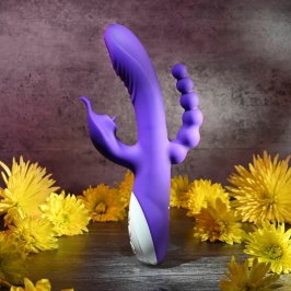 Evolved Lick Me Triple Motor Silicone Intimate Machine - Purple