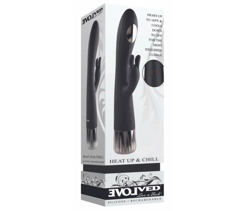 Evolved Heat Up & Chill Dual Motor Intimate System Black Silicone