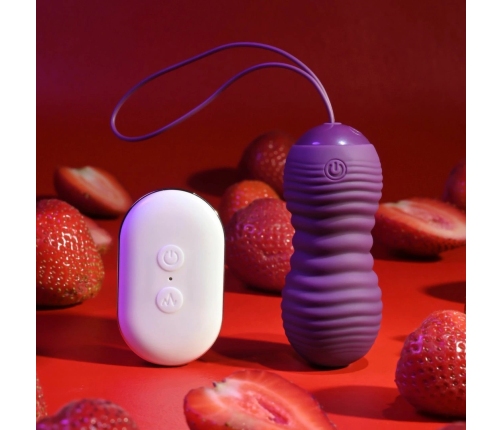 Evolved Eager Egg Remote-Controlled Vibrating Device Purple Waterproof