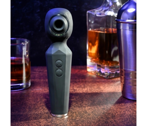 Evolved Rainbow Sucker Wand Multi-Function Stimulator Black