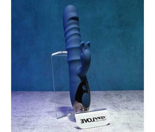 Evolved The Ringer Rabbit Dual-Action Vibrator Royal Blue Silicone USB