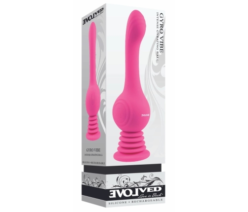 Evolved Gyro Vibe Pink Rechargeable Silicone Intimate Device 19cm