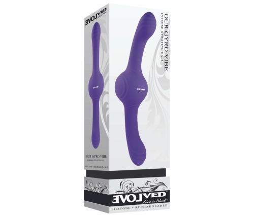 Evolved Our Gyro Vibe Dual-Ended Flexible Silicone Massager Purple