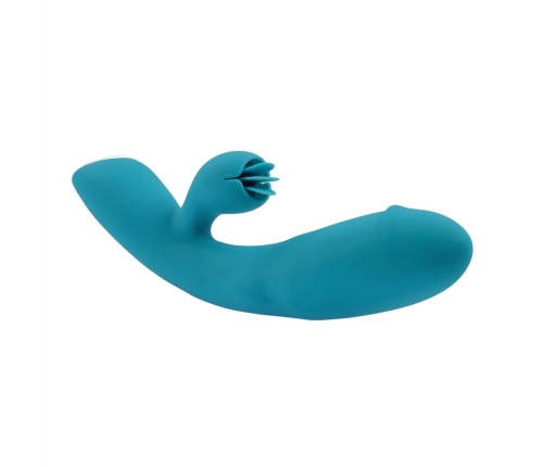Evolved Fierce Flicker Silicone Intimate Device with Triple Tip, Purple