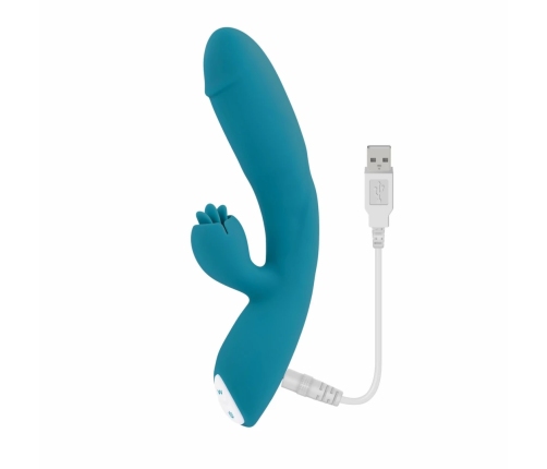 Evolved Fierce Flicker Silicone Intimate Device with Triple Tip, Purple