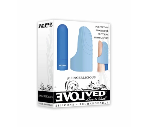 Evolved Fingerlicious Blue - Compact Rechargeable Finger Device with 10 Modes