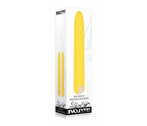Evolved Sunny Sensations Vibrator Yellow - 10-Mode Rechargeable Long Model