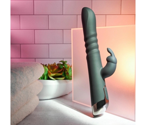 Evolved Rapid Rabbit Black Intimate Thrusting & Vibration Device