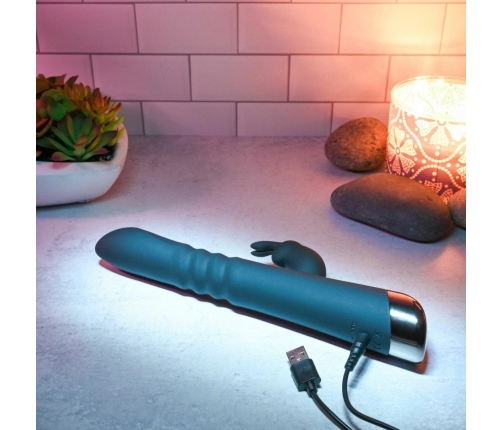 Evolved Rapid Rabbit Black Intimate Thrusting & Vibration Device