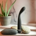 Evolved Skinny Curved Silicone Vibrator Black - 10 Modes, Waterproof