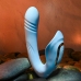 Evolved Tap and Thrust Light Blue Dual Motor Intimate Device Silicone