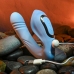 Evolved Tap and Thrust Light Blue Dual Motor Intimate Device Silicone