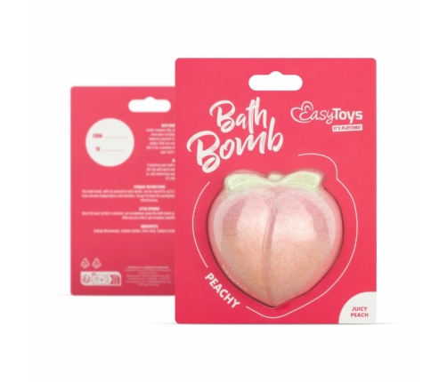 Easytoys Peachy Bath Bomb - Fruity Aroma Relaxation Sphere 150g