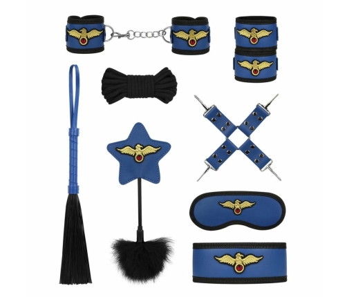 Easytoys Pilot’s Passion 11-Piece Bondage Restraint Set Black