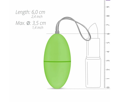 EasyToys Vibrating Egg Green - Wireless Remote, 10 Modes, Compact Design