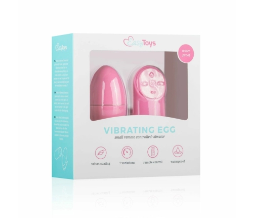 EasyToys Vibrating Egg Pink Remote Control 10-Mode Waterproof 8718627521946
