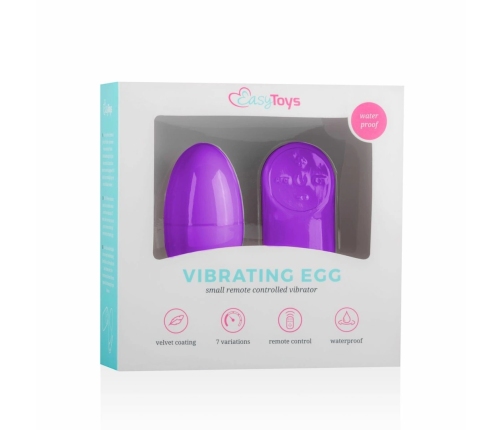 EasyToys Vibrating Egg Remote Control Purple - Compact Wireless Model