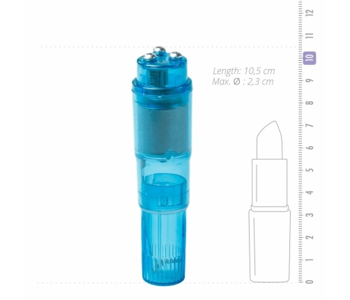 EasyToys Pocket Rocket Blue - Compact Multi-Attachment Massager