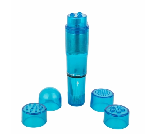 EasyToys Pocket Rocket Blue - Compact Multi-Attachment Massager