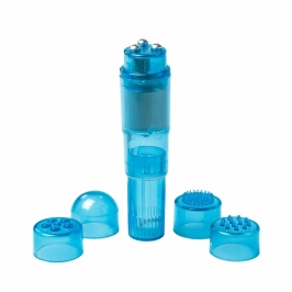 EasyToys Pocket Rocket Blue - Compact Multi-Attachment Massager