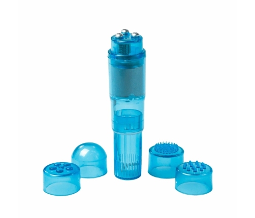 EasyToys Pocket Rocket Blue - Compact Multi-Attachment Massager