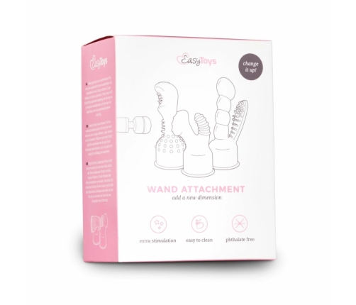 EasyToys Transparent Attachment for Wand Massagers - Flexible Sleeve Accessory