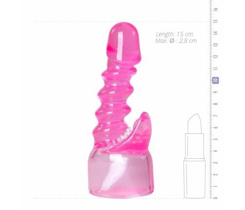 Easytoys Spiral Wand Attachment Pink - Flexible Silicone Accessory
