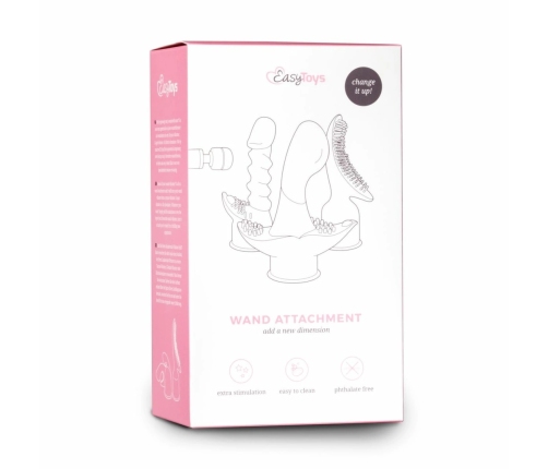 Easytoys Spiral Wand Attachment Pink - Flexible Silicone Accessory