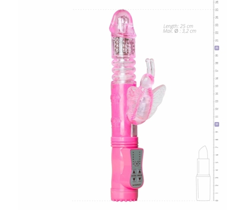 Easytoys Pink Butterfly Vibrator Multi-Speed Waterproof Model