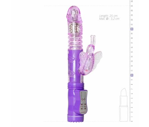 Easytoys Vibe Purple Butterfly Multi-Speed Silicone Vibrator Waterproof