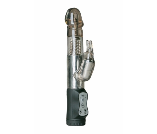 EasyToys Black Dual-Action Silicone Vibrator 12 Modes Waterproof