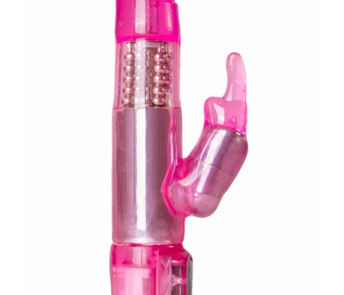 EasyToys Pink Dual-Action Vibrating Device, 12 Modes, Waterproof