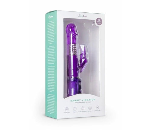 Easytoys Rabbit Vibrator Purple - 12 Modes, Waterproof Silicone Design