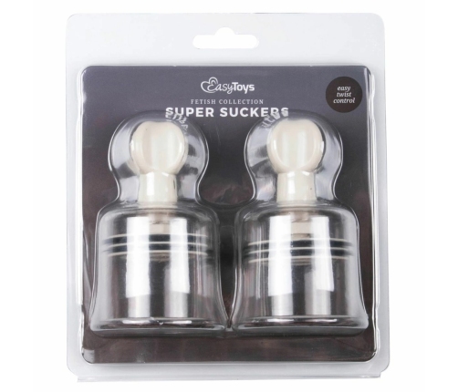 EasyToys Large Vacuum Suction Cups Set for Body Stimulation 2 pcs