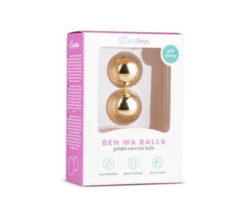 EasyToys Gold Ben Wa Balls 25mm - Premium Pelvic Muscle Trainer