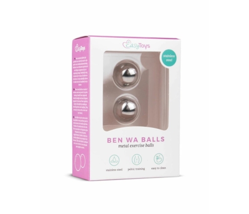EasyToys Silver Exercise Spheres 19mm - Pelvic Floor Training Set