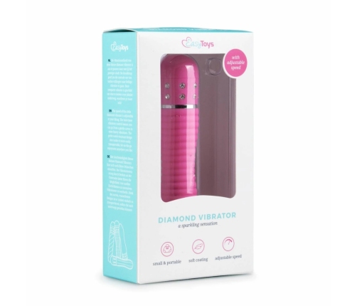 Love Diamond Pink Intimate Massager - Textured Multi-Speed Model